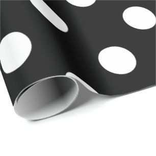 HAMbyWhiteGlove - Gift Wrap - Polka Dots on Black Geschenkpapier