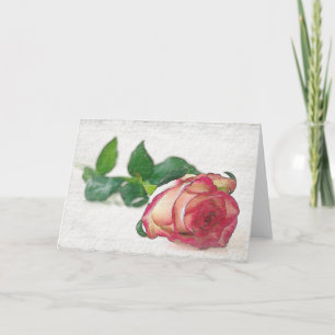 HAMbyWhiteGlove - Grußkarte - Single Rose Karte