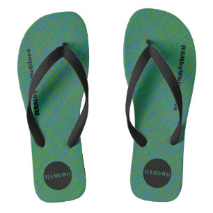 HAMbyWhiteGlove - Herren Flip-Flops - Green Mix Badesandalen
