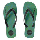 HAMbyWhiteGlove - Mens Flip-Flops - Green Mix Badesandalen (Fußbett)