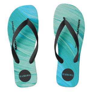 HAMbyWhiteGlove - Mens Flip-Flops - Rich Aqua Badesandalen