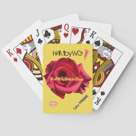 HAMbyWhiteGlove - Spielkarten - Comic Rose (Rückseite)