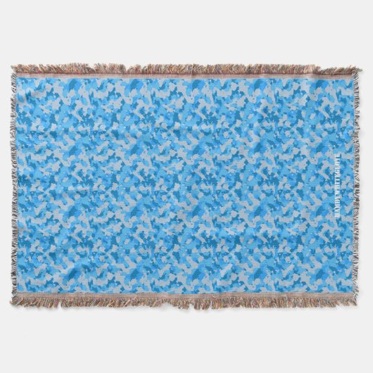 HAMbyWhiteGlove - Throw Blanket - Blue Camouflage Decke (Vorderseite)