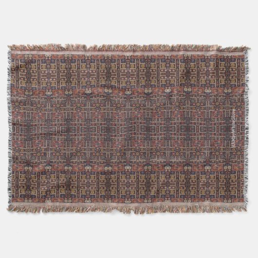 HAMbyWhiteGlove - Throw Blanket - Dunkel Bohemisch Decke (Vorderseite)