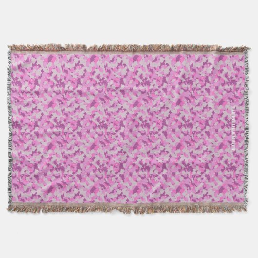 HAMbyWhiteGlove - Throw Blanket - Pink Camouflage Decke (Vorderseite)