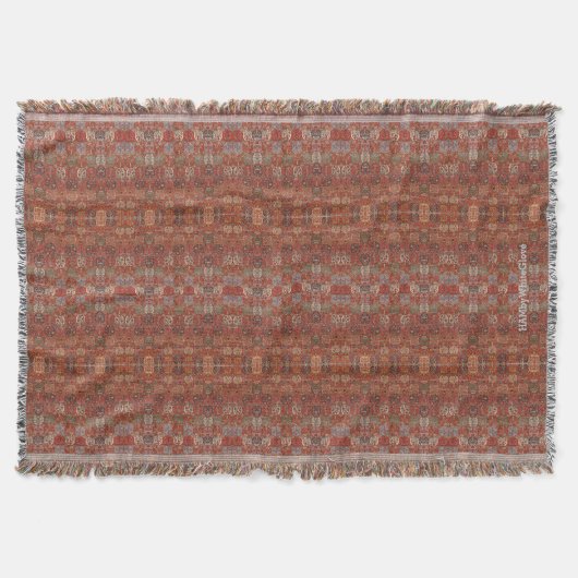 HAMbyWhiteGlove - Throw Blanket - Rost Bohemisch Decke (Vorderseite)