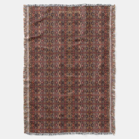 HAMbyWhiteGlove - Throw Blanket - Rusts & Browns Decke (Vorderseite Vertikal)