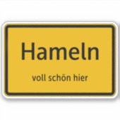 Hameln Aufkleber Sticker Autoaufkleber (Vorderseite)