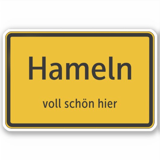 Hameln Aufkleber Sticker Autoaufkleber (Vorderseite)