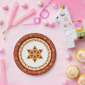 Hamentashen Star von David Paper Plate Pappteller (Party)
