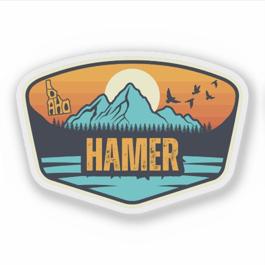 Hamer, Idaho Aufkleber (Vorderseite)
