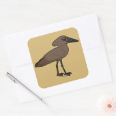 Hamerkop Quadratischer Aufkleber (Umschlag)