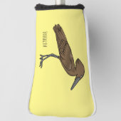 Hamerkop Vogel Cartoon Illustration Golf Headcover (Rotieren 90)