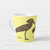 Hamerkop Vogel Cartoon Illustration Milchtasse (Linke Ecke)