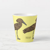 Hamerkop Vogel Cartoon Illustration Milchtasse (Vorderseite)