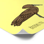 Hamerkop Vogel Cartoon Illustration Poster (Ecke)