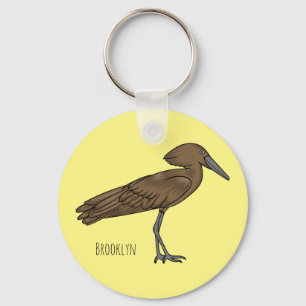 Hamerkop Vogel Cartoon Illustration Schlüsselanhänger