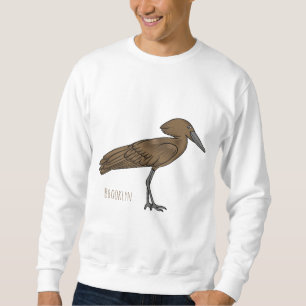 Hamerkop Vogel Cartoon Illustration Sweatshirt
