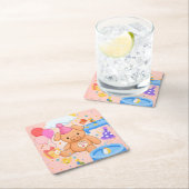 Hamhocks Pink Splashtastic! Geschichtenbuch Rechteckiger Pappuntersetzer (Vor Ort)