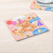 Hamhocks Pink Splashtastic! Geschichtenbuch Rechteckiger Pappuntersetzer (angewinkelt)