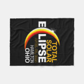 Hamilton 2024 Solar Eclipse 2024 040824 Eclipse Fleecedecke (Vorderseite (Horizontal))