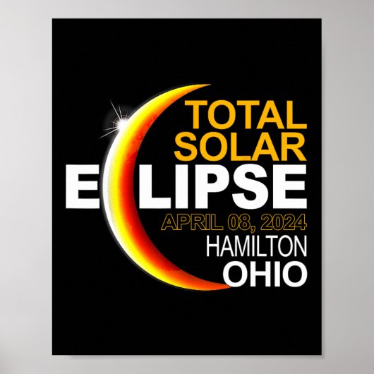 Hamilton 2024 Solar Eclipse 2024 040824 Eclipse Poster (Vorne)