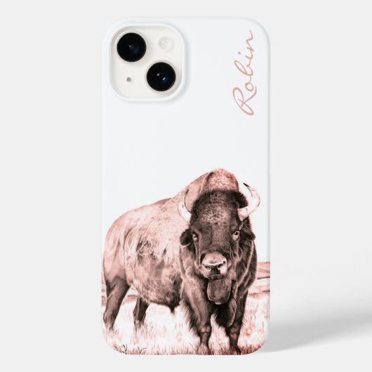 Hamilton ~ American Bison (Lachs) Case-Mate iPhone Hülle (Rückseite)