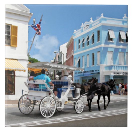 Hamilton Bermuda Carriage Ride Fliese (Vorderseite)
