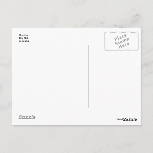 HAMILTON BERMUDA POSTKARTE (Rückseite)