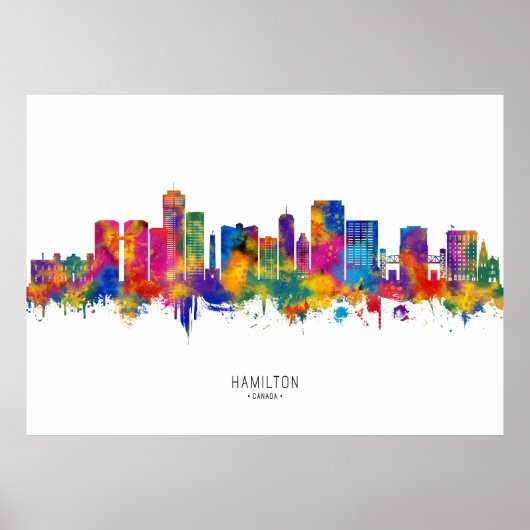 Hamilton Canada Skyline Poster (Vorne)