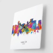 Hamilton Canada Skyline Quadratische Wanduhr (Winkel)