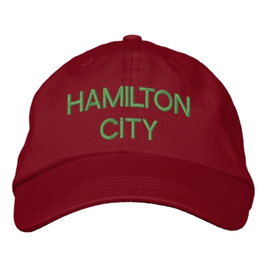 Hamilton City Cap Bestickte Baseballkappe (Vorderseite)