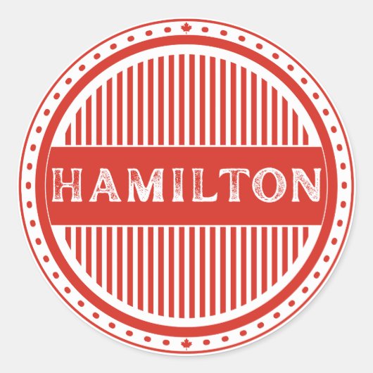 Hamilton City Pride Emblem – Canadian Identity Runder Aufkleber (Vorderseite)