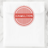 Hamilton City Pride Emblem – Canadian Identity Runder Aufkleber (Tasche)