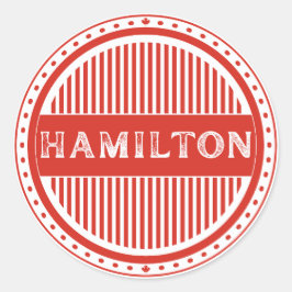 Hamilton City Pride Emblem – Kanadische Identität Runder Aufkleber