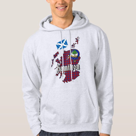 Hamilton Clan Abzeichen Adult Hoodie (Vorderseite)