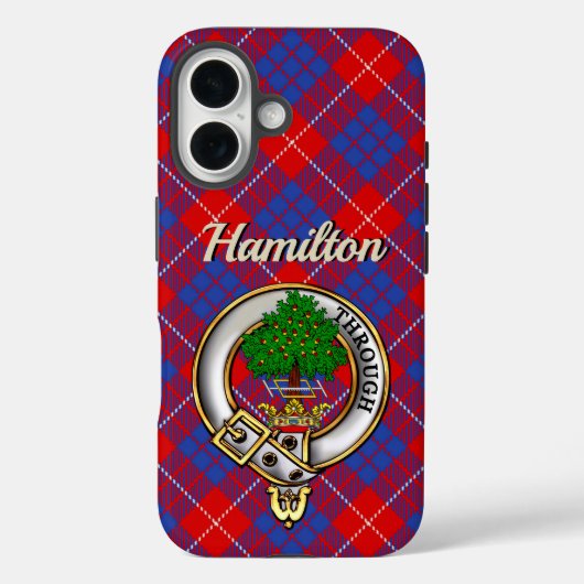 Hamilton Clan Abzeichen & Tartan iPhone / iPad Hül Case-Mate iPhone Hülle (Rückseite)