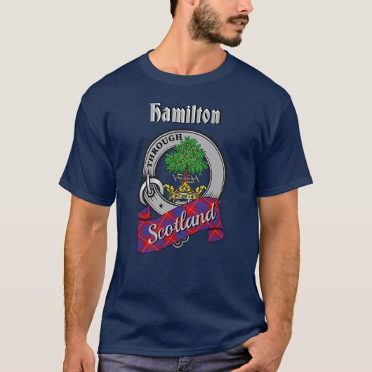 Hamilton Clan Badge & Tartan T-Shirt (Vorderseite)