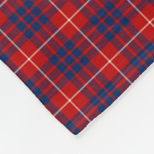 Hamilton-Clan-heller blauer und roter Tartan Fleecedecke
