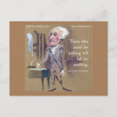 Hamilton "Fall 4 Anything" Grafik Zitat Postkarte (Vorderseite)