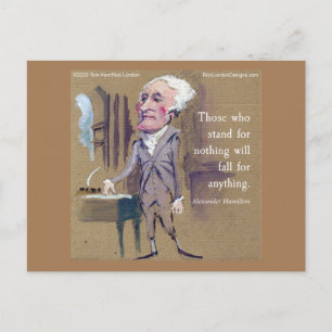 Hamilton "Fall 4 Anything" Grafik-Zitate-Postkarte Postkarte