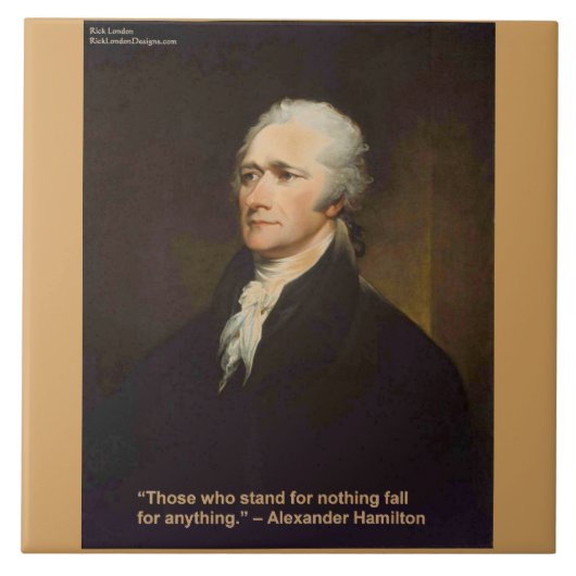 Hamilton Fall For Anything Zitat Geschenk Fliese (Vorderseite)