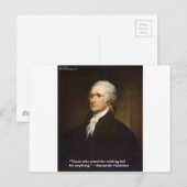 Hamilton Fall For Anything Zitat Geschenk Postkarte (Vorne/Hinten)