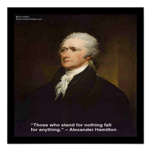 Hamilton "Fall For Anything" Zitat Poster (Vorderseite)