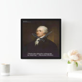 Hamilton "Fall für alles" Zitat Wall Clock Quadratische Wanduhr (Zuhause)