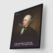 Hamilton "Fall für alles" Zitat Wall Clock Quadratische Wanduhr (Winkel)