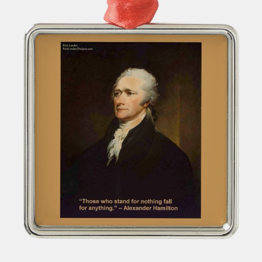 Hamilton fällt für jedes Zitat Geschenk Ornament Aus Metall (Vorne)