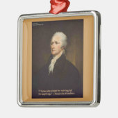 Hamilton fällt für jedes Zitat Geschenk Ornament Aus Metall (Links)