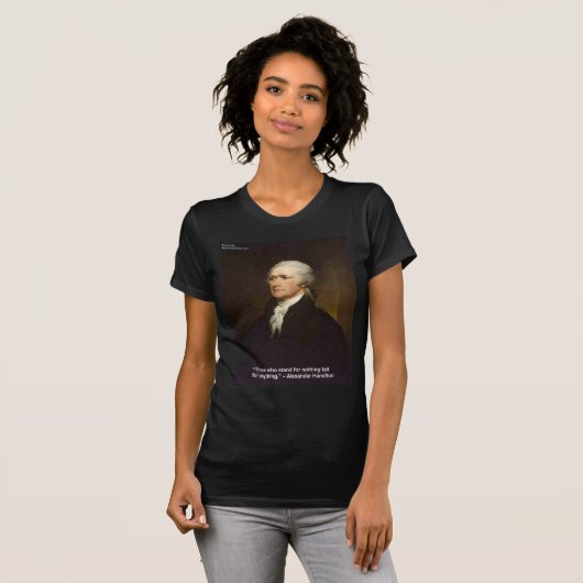 Hamilton fällt für jedes Zitat Geschenk T-Shirt (Vorne ganz)