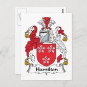 Hamilton Familienwappen Postkarte (Vorne/Hinten)